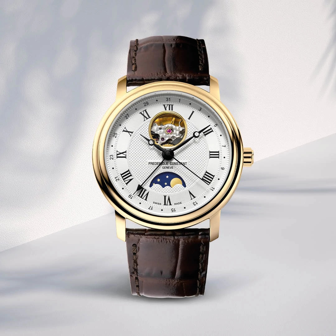 Classics Heart Beat Moonphase Date Watch FC-335MC4P5 | Frederique